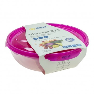 Food storage boxes VIVO 3/1 slim (0,6L; 1 L; 2 L)